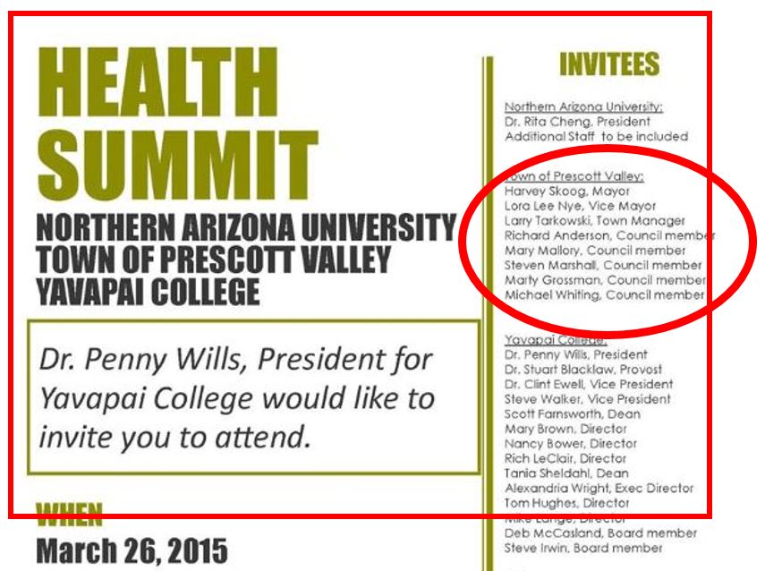 HEALTH SUMMIT INVITATION WITH LINES