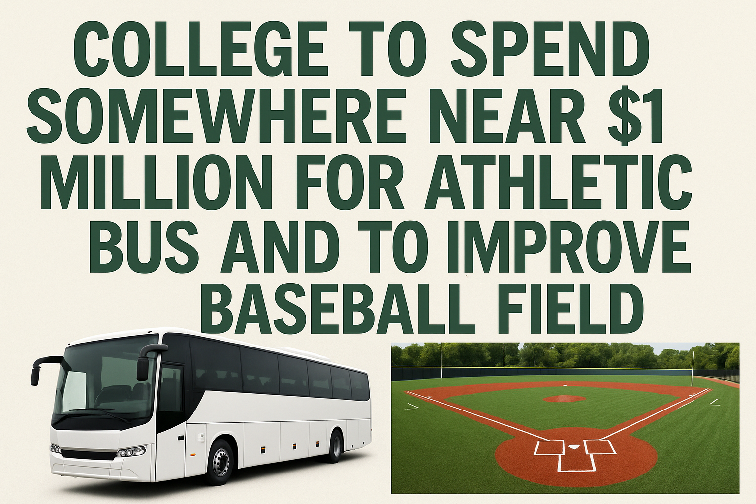 COLLEGE TO SPEND SOMEWHERE AROUND $900,000 FOR ATHLETIC BUS AND TO ...